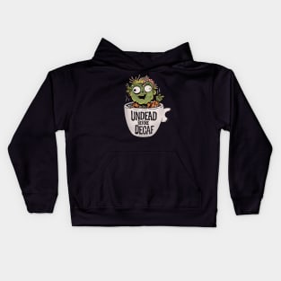 Zombies and coffee Kids Hoodie